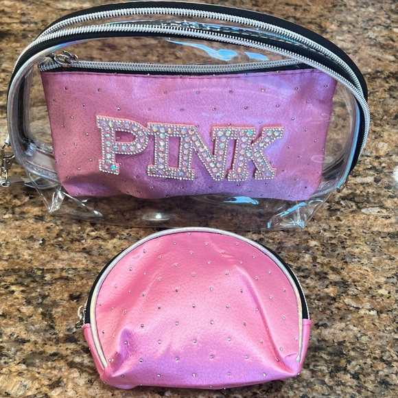 Stylish Pink 3 makeup bag Accessory Bag Set - Picture 5 of 5